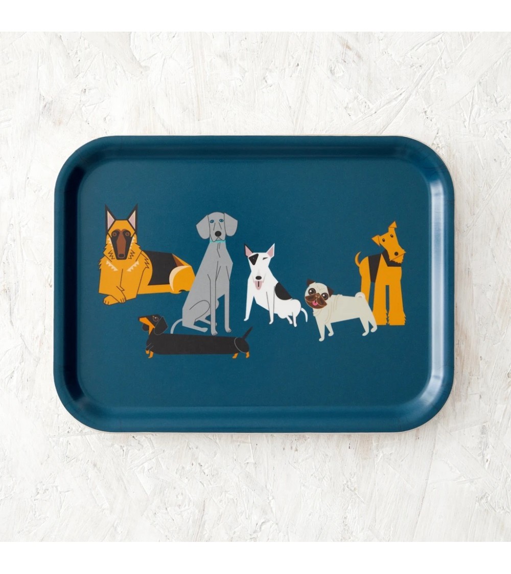 Amis des chiens - Plateau de service rectangulaire en bois Ellie Good illustration saladié service bois table apéritif apéro ...