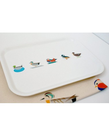 Anatre - Vassoio di legno rettangolare design Ellie Good illustration decorativo legno vassoio design
