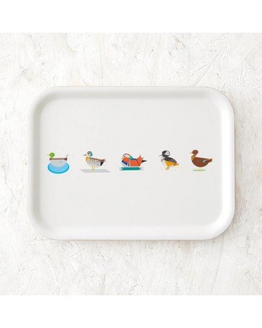 Anatre - Vassoio di legno rettangolare design Ellie Good illustration decorativo legno vassoio design