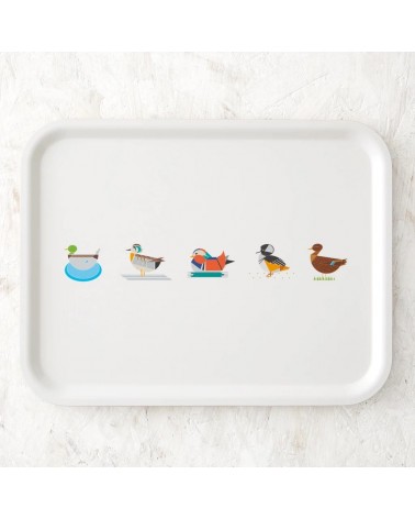 Anatre - Vassoio di legno rettangolare design Ellie Good illustration decorativo legno vassoio design