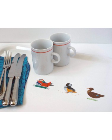 Anatre - Vassoio di legno rettangolare design Ellie Good illustration decorativo legno vassoio design