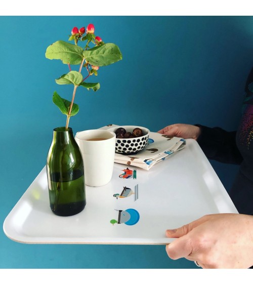 Enten - Tablett, Serviertablett aus holz, rechteckig Ellie Good illustration serviertablett salatschüssel holztablett servier...