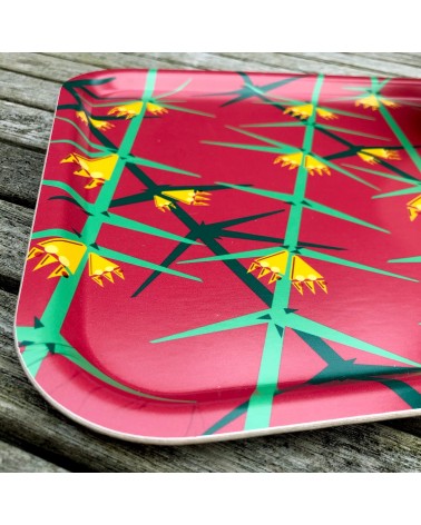 Blumen - Tablett, Serviertablett aus holz, rechteckig Ellie Good illustration serviertablett salatschüssel holztablett servie...