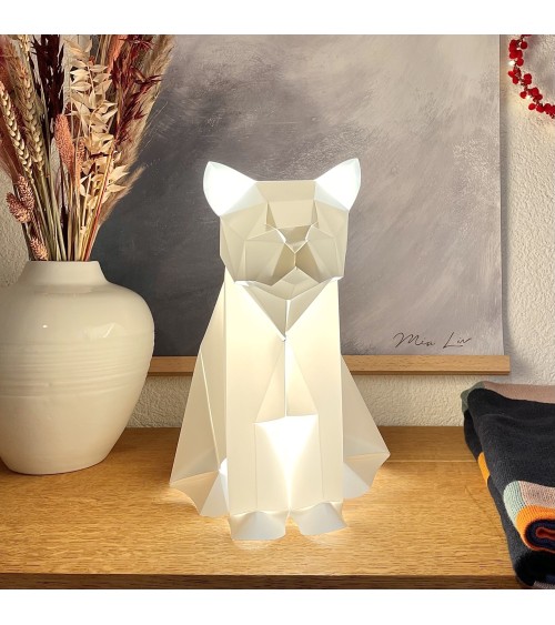 Lampe chat - Luminaire animal à poser, lampe de chevet design Plizoo a poser de nuit led moderne originale design suisse