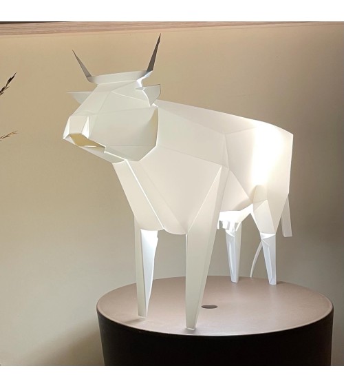 Lampe Vache - Luminaire animal à poser, lampe de chevet design Plizoo a poser de nuit led moderne originale design suisse