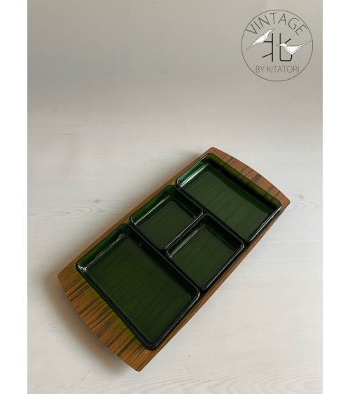 Aperitif-Tablett mit 4 Schalen - Vereco France - Vintage Vintage by Kitatori Kitatori.ch - Kunst und Design Concept Store des...