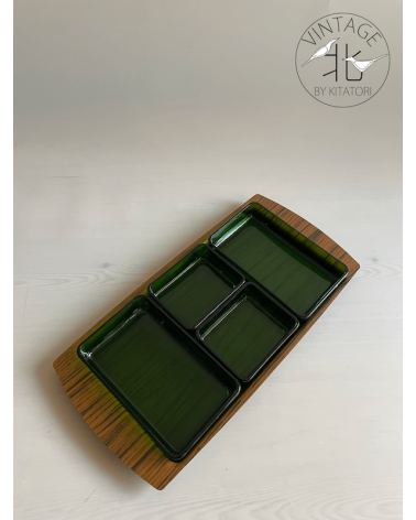 Aperitif-Tablett mit 4 Schalen - Vereco France - Vintage Vintage by Kitatori Kitatori.ch - Kunst und Design Concept Store des...