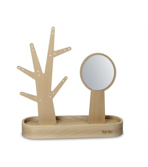 Eden - Miroir de maquillage et arbre à bijoux Reine Mère miroire design salle de bain salon entrée