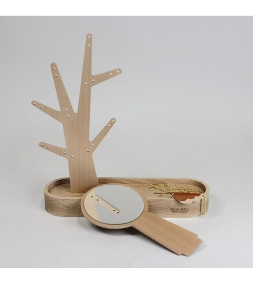 Eden - Miroir de maquillage et arbre à bijoux Reine Mère miroire design salle de bain salon entrée