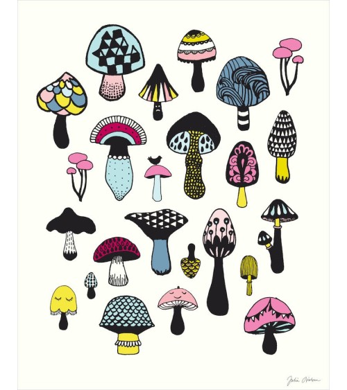 Art Print - Mushrooms Hippstory Posters design switzerland original