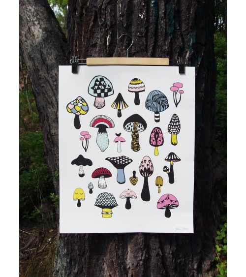 Pilze - Poster Hippstory online bestellen shop store kunstdrucke kaufen wandposter artposter kunstposter cool unique