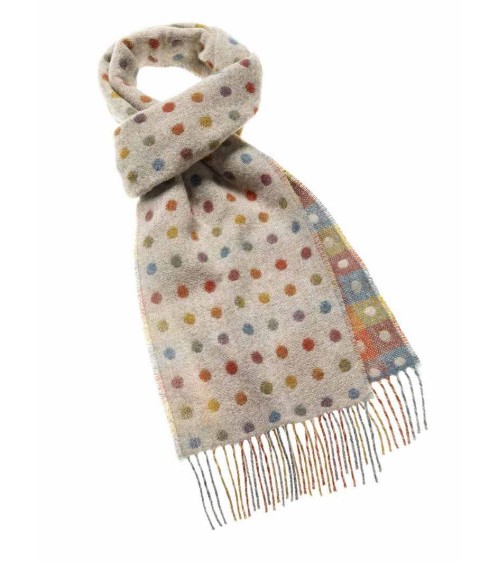 MULTI SPOT Beige - Merino wool scarf Bronte by Moon scarves for women mens scarf Kitatori Switzerland