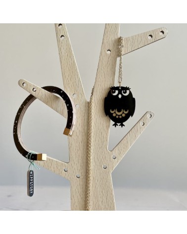 Necklace - Big Black Owl Hippstory cute fashion design designer for women