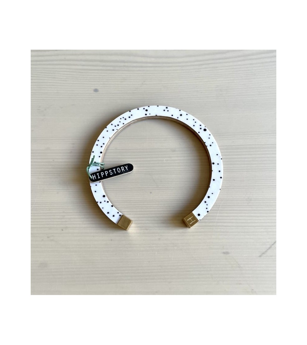 Bangle - Lunar Storm - Black and White Hippstory cute fashion design designer for women