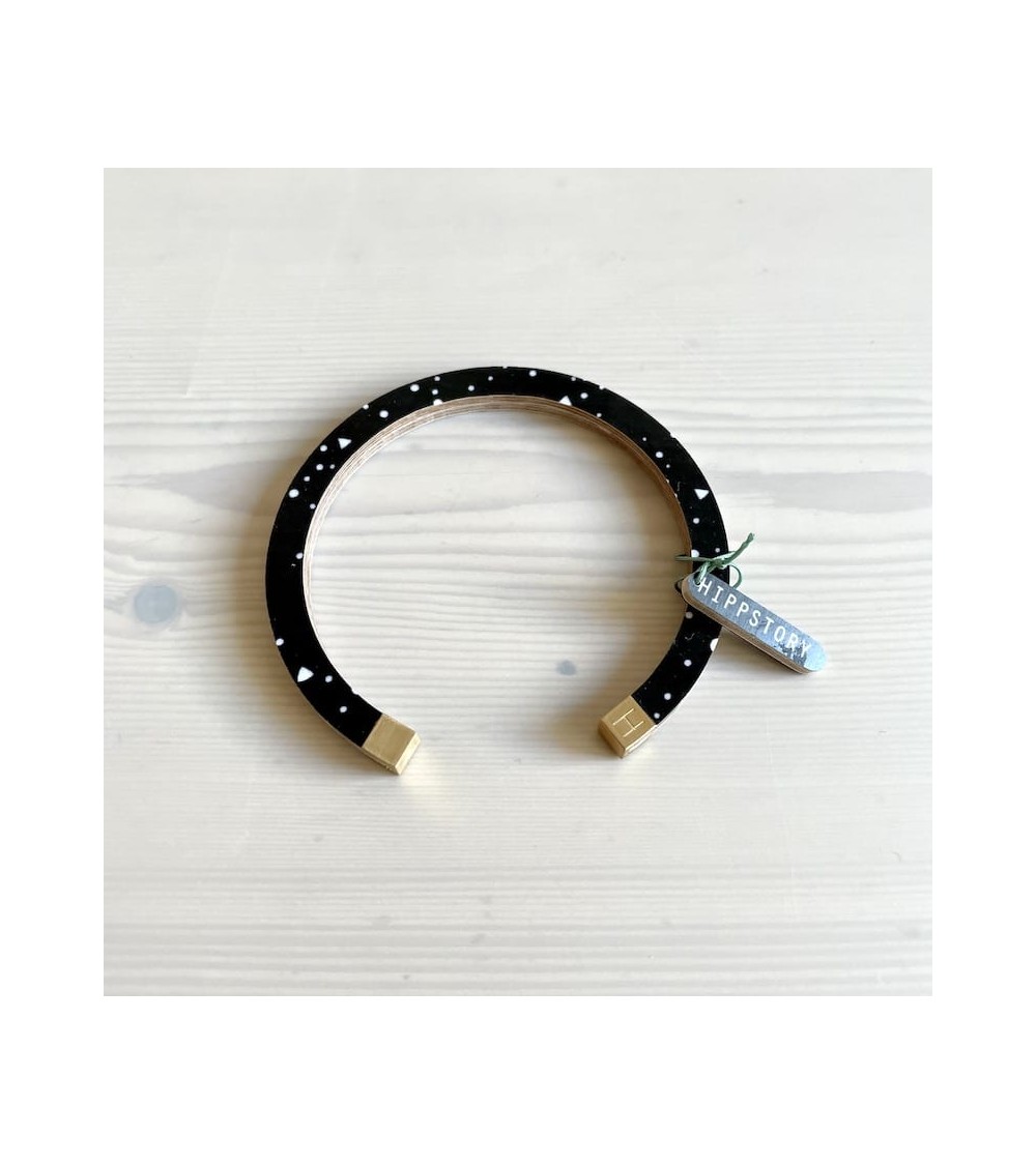 Bangle - Lunar Storm - Black and White Hippstory cute fashion design designer for women