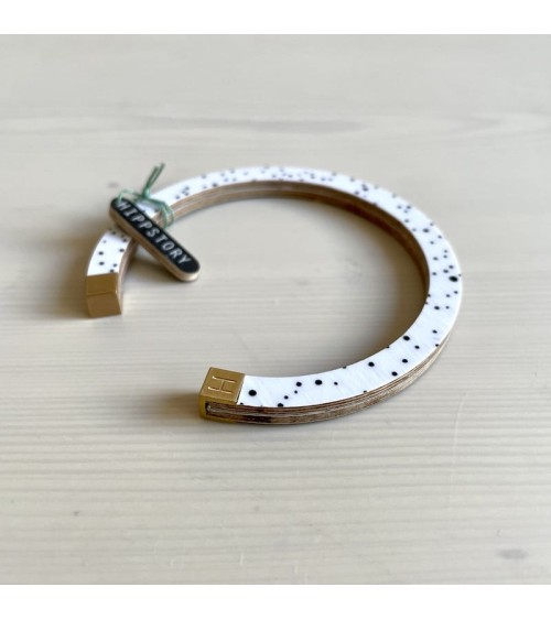 Bracelet - Tempête lunaire - Noir et Blanc Hippstory fantaisie original femme suisse