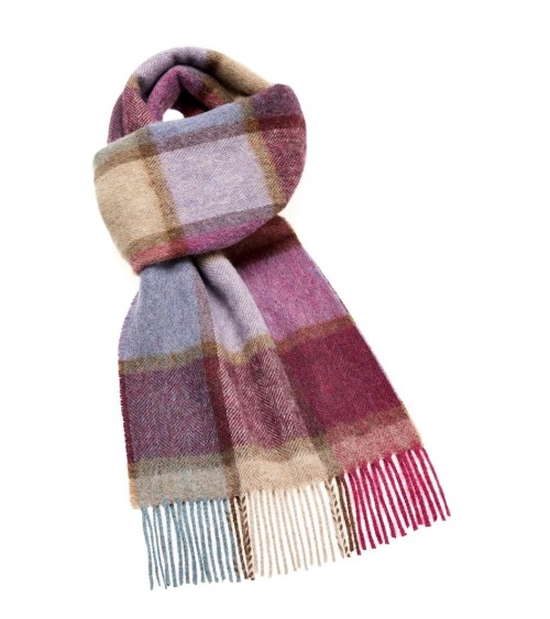 PATELEY Pink - Merino wool scarf Bronte by Moon scarves for women mens scarf Kitatori Switzerland