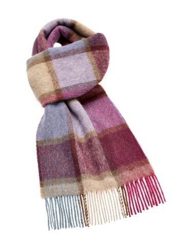 PATELEY Pink - Merino wool scarf Bronte by Moon scarves for women mens scarf Kitatori Switzerland