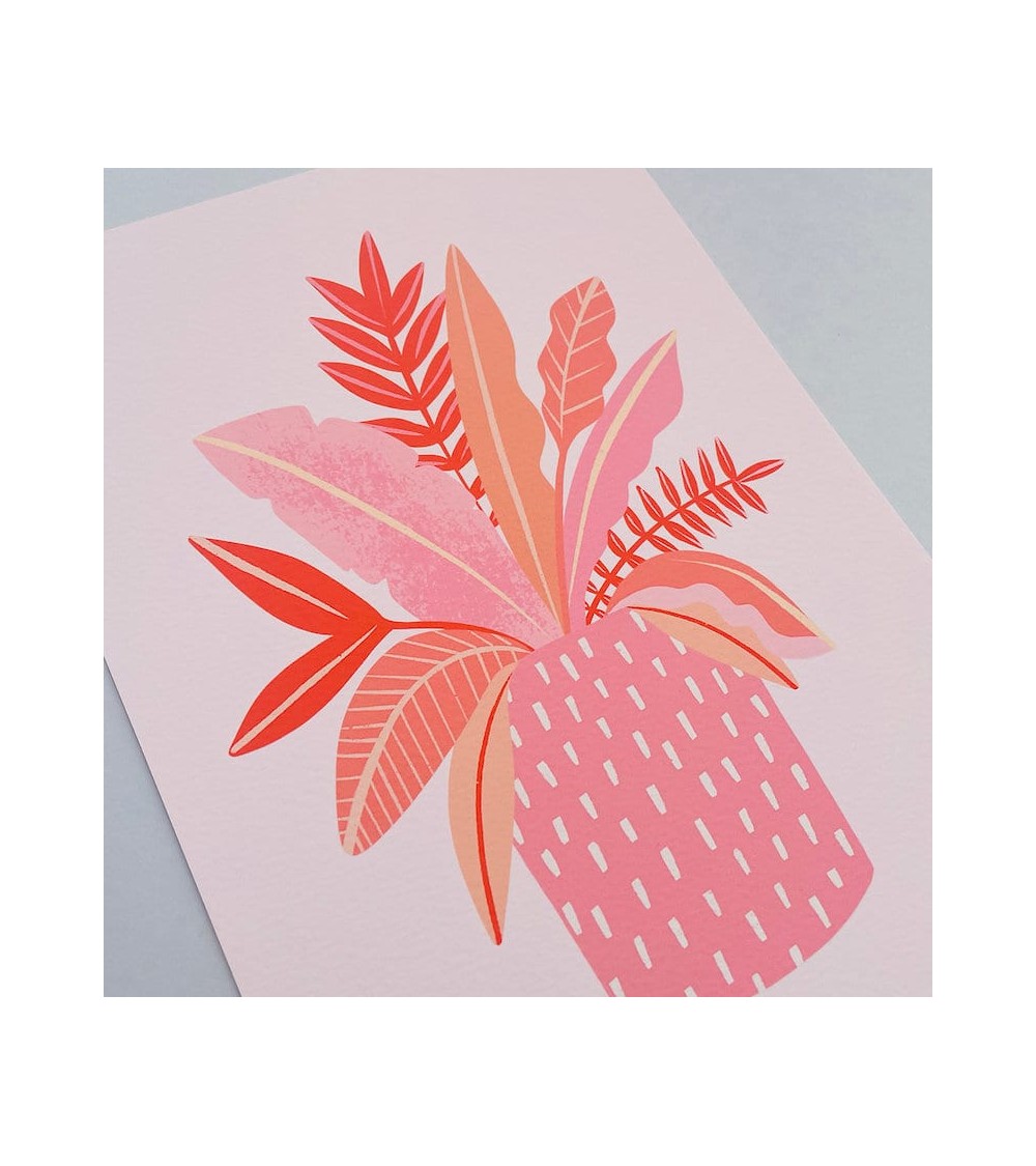 Art Print - Leaves in Patterned Pot Melissa Donne Studio office poster art prints poster shop stores wallart art poster designer