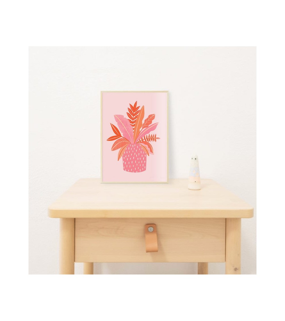 Art Print - Leaves in Patterned Pot Melissa Donne Studio office poster art prints poster shop stores wallart art poster designer