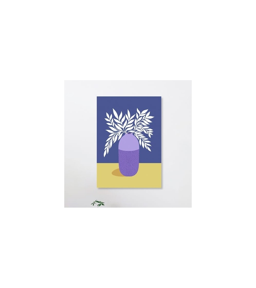Poster - Feuilles blanches dans un vase Melissa Donne Studio mural affiche posters muraux design deco salon cuisine chambre e...