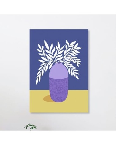 Poster - Foglie bianche in vaso Melissa Donne Studio decorativi per pareti