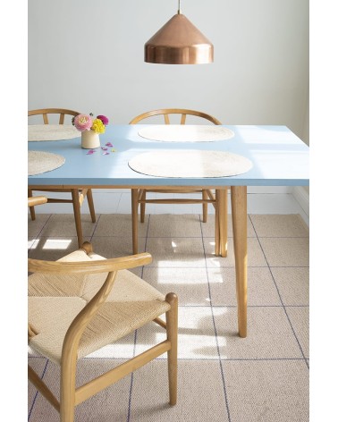 Tapis Vinyle - RUTH Cobalt Brita Sweden plastique d exterieur de salon cuisine devant évier entrée couloir pour terrasse lavable