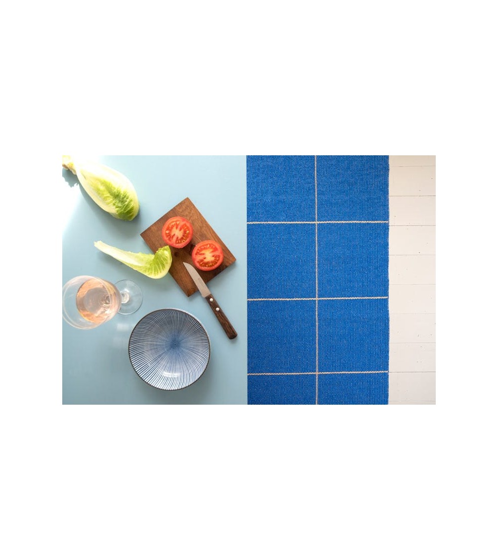Vinyl Teppich - RUTH Cobalt Brita Sweden outdoor tepiche wetterfest wohnzimmer küchenteppich waschbar küchenläufer kaufen