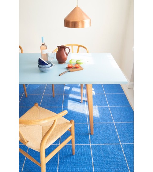Vinyl Teppich - RUTH Cobalt Brita Sweden outdoor tepiche wetterfest wohnzimmer küchenteppich waschbar küchenläufer kaufen