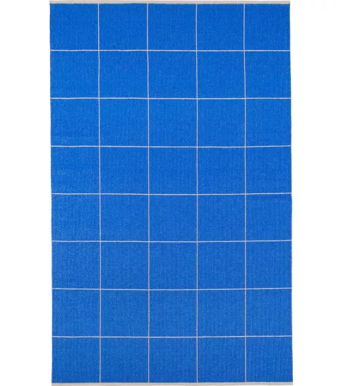 Vinyl Teppich - RUTH Cobalt Brita Sweden küchenteppich küchenläufer waschbar waschbarer outdoor teppich Teppichläufer balkon