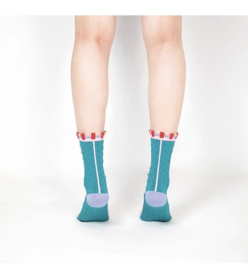 Transparente Socken - Polka Dot - Grün Paperself Socke lustige Damen Herren farbige coole socken mit motiv kaufen