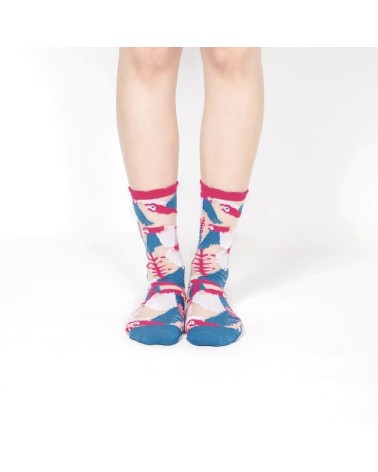 Sheer Socks - Parrot - Pink Paperself funny crazy cute cool best pop socks for women men