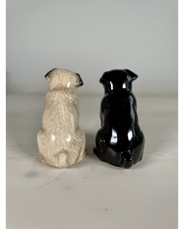 Carlin Fauve et Noir - Salière et Poivrier Quail Ceramics design sel saliere poivrier salier poivrière
