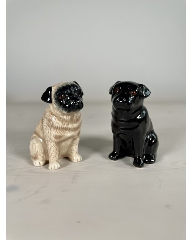 Carlin Fauve et Noir - Salière et Poivrier Quail Ceramics design sel saliere poivrier salier poivrière