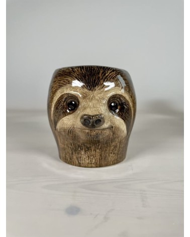 Sloth - Animal Pencil pot & Flower pot Quail Ceramics pretty pen pot holder cutlery toothbrush makeup brush