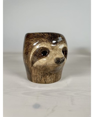 Sloth - Animal Pencil pot & Flower pot Quail Ceramics pretty pen pot holder cutlery toothbrush makeup brush