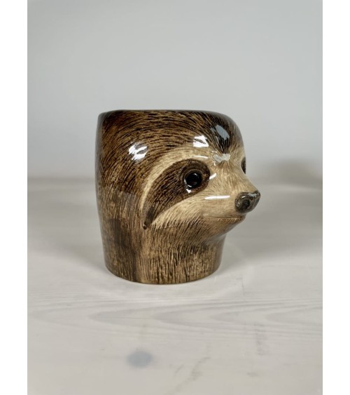 Sloth - Animal Pencil pot & Flower pot Quail Ceramics pretty pen pot holder cutlery toothbrush makeup brush