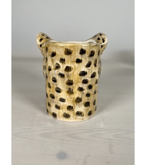 Leopard - Stiftehalter & Blumentopf Quail Ceramics schreibtisch büro kinder besteckbehälter make up pinselhalter