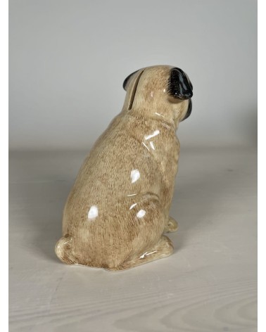 Piggy Bank - Fawn Pug Quail Ceramics money box ceramic