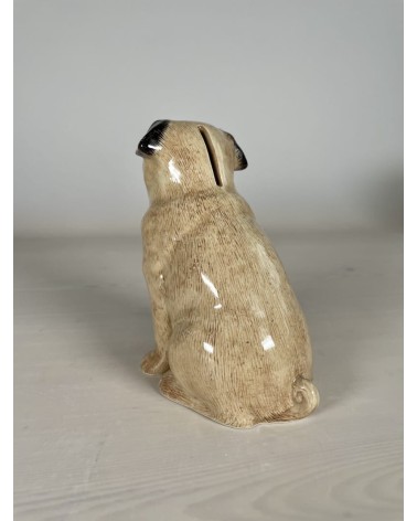 Piggy Bank - Fawn Pug Quail Ceramics money box ceramic