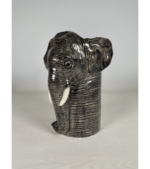 Éléphant - Pot à ustensiles de cuisine Quail Ceramics original suisse