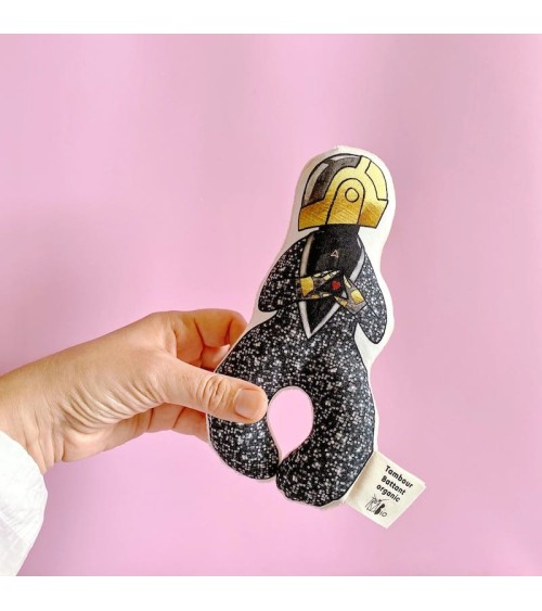 Baby Rattle - Soft Punk Tambour Battant original gift idea for a birth