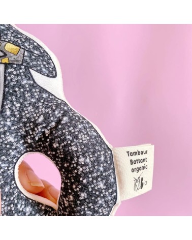 Baby Rattle - Soft Punk Tambour Battant original gift idea for a birth