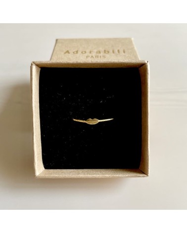 Anello Kiss - Anello regolabile placcato oro Adorabili Paris eleganti particolari da donna bambina