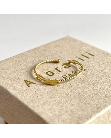 Kiss ring - Adjustable ring, fine gold plating Adorabili Paris cute fashion design designer for women