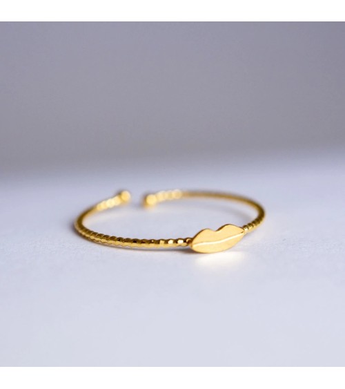 Kiss ring - Adjustable ring, fine gold plating Adorabili Paris cute fashion design designer for women
