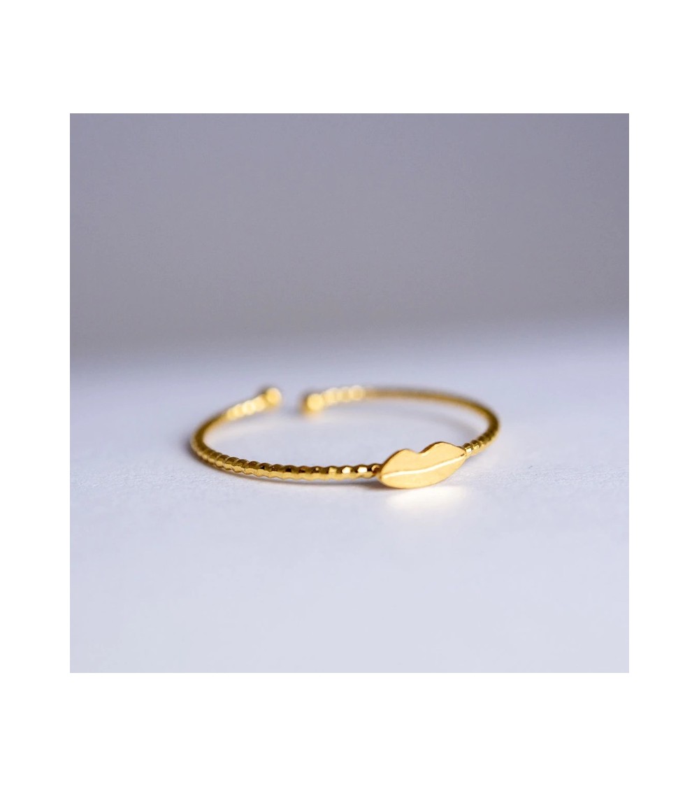 Anello Kiss - Anello regolabile placcato oro Adorabili Paris eleganti particolari da donna bambina