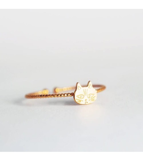 Cat ring - Adjustable ring, fine gold plating Adorabili Paris cute fashion design designer for women