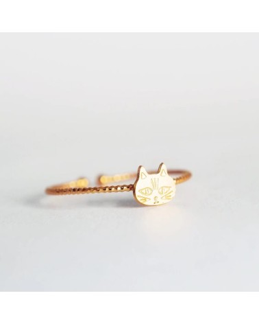 Ring Katze - Goldene Ringe, Verstellbare Fingerring Adorabili Paris damen frau kinder spezielle kaufen