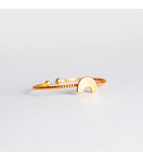 Anello Arcobaleno - Anello regolabile placcato oro Adorabili Paris eleganti particolari da donna bambina